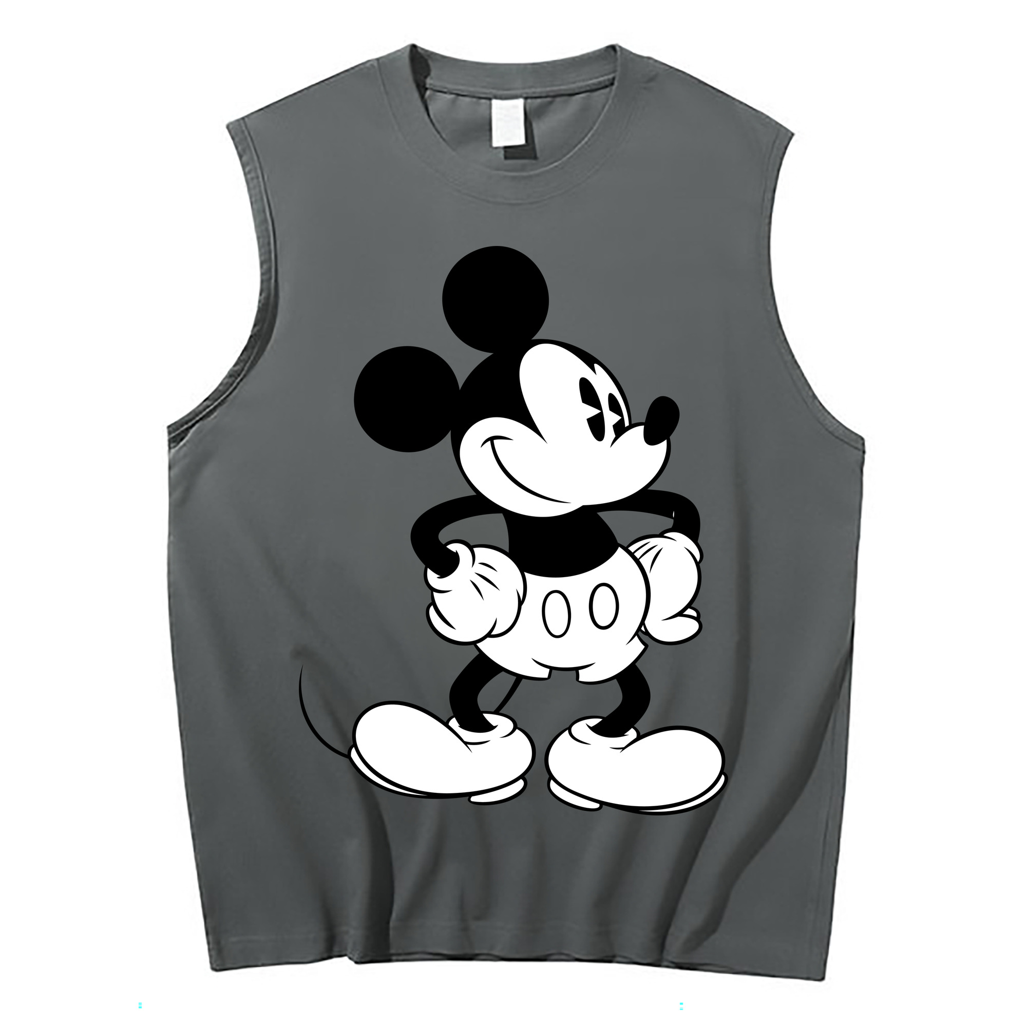 ミッキーマウス Mickey Mouse コットン100％タンクトップ（フロントプリント）